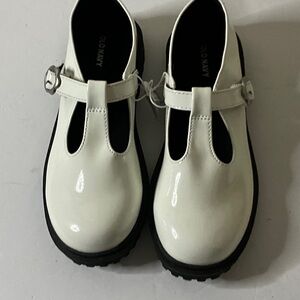 Old Navy Kids Glossy White T-Bar Dress Shoes